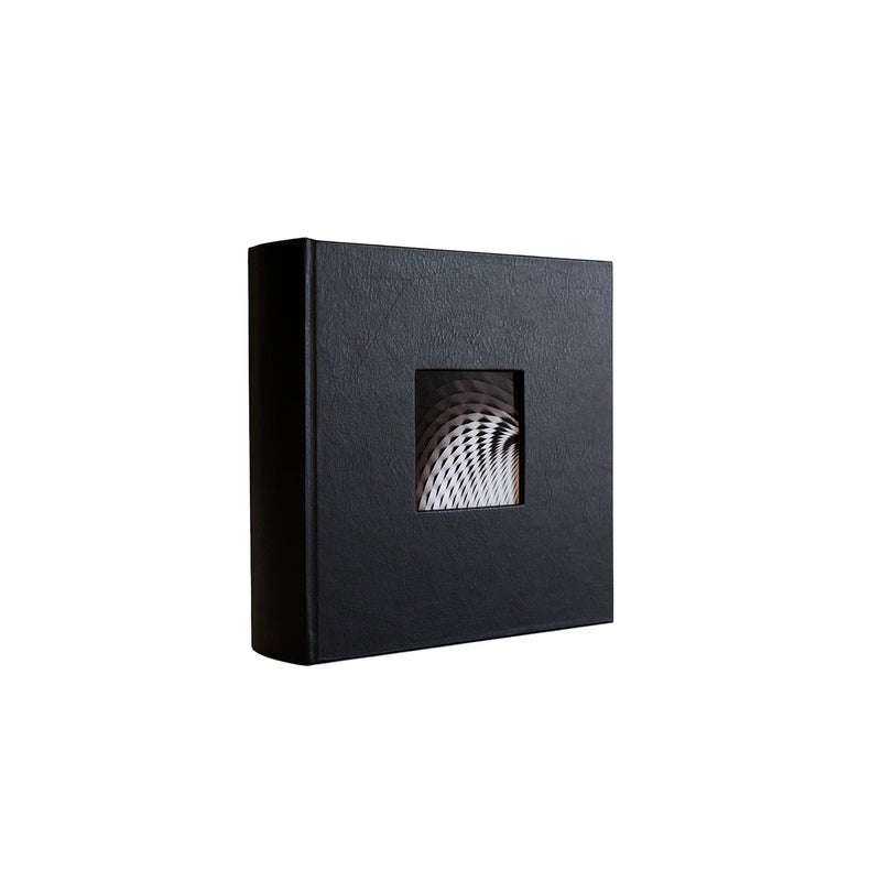 Kolo Hudson 2up Photo Album, Holds 200 4x6 Photos, Ideal for Wedding and Baby Books, Black Leather - Image 2